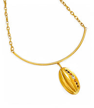 ONLY 1 LEFT!!! CACAO Caribeño Large Pendant Bar & Chain Short Necklace 20” Adj to 22”