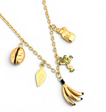 Platano De Aqui Charm Necklace with Camila Chain Short 18”-20”
