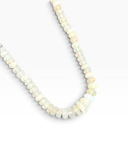 Gradated Opal Rondelle with Hand Knotting Necklace Short 20”-22” with Gold 14K Vermeil Closure