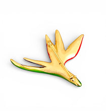 Ave del Paraíso Broche 🧷 with Hand Painted Enamel Detail 🎨 A Wearable Sculpture