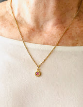 NEW!!! Rose Crystal Charm for Breast Cancer Awareness 💗 ✨MIA Thin Chain✨Short Necklace 18”-20”✨