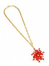 JUST ARRIVED!!! ✨ CORAL Enamel Snowflake Coral Like 🪸 with Turquoise Color & Pearl Cabochons ✨Statement Pendant Approx 3.5” ⭐️ Long Necklace 30”