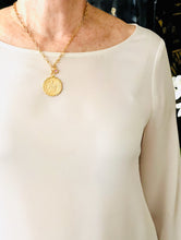 NEW!!! Santa Agatha ✨ Patron Saint of Breast Cancer 💗 Round Charm with Rose Crystal ✨EUGENIA Chain✨Short Necklace 18”-20”✨