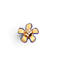 Flor de Guayacan Smaller Pin 🧷 with hand painted enamel details, Designed in Puerto Rico