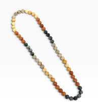 Carnelian & Smoky Quartz Multi Combination Hand Knotted Necklace Long 30”