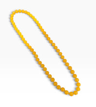 Yellow Jade Hand Knotted Long Necklace 30”