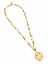 Corazon Quarzo Rosado Sofia Chain Short Necklace 18”-20”
