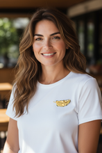 "MANCHA DE PLATANO” BROOCH with Malachite Green Hand Painted Enamel 🍃