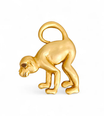 ONLY 2 LEFT!!! MONO 🐒 “Isla de Mona” with Smokey Topaz Eye 👁️ ✨ Brooch/Pin 🧷 ✨ 🙊