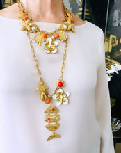 ONLY 1 LEFT!!! Gitane Pescare White Coral-Like  Statement Necklace 18”-20”