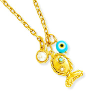 ONLY 1 LEFT!!! Pescaito Bubble 🫧 Fish Small Turquoise 🧿 Short Necklace