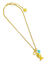 Pescaito Bubble 🫧 Fish Small Turquoise 🧿 Short Necklace