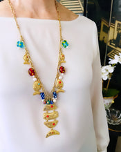 ONLY 2 LEFT!!! Pescare Multi Charm Multi Color & Murano Glass Mix Long Necklace