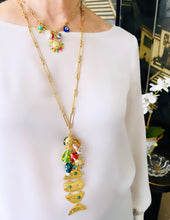 ONLY 1 LEFT!!! Pescare Multi Charm Multi Color & Glass Mix Long Necklace