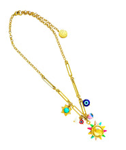 SOL ☀️ MultiColor with Murano & 🧿 Short Necklace 16”-18”