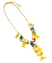 ONLY 1 LEFT!!! Pescare Multi Charm Multi Color & Murano Glass Mix Short Necklace