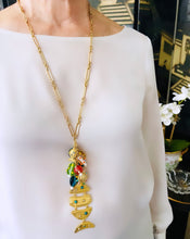 ONLY 1 LEFT!!! Pescare Multi Charm Multi Color & Glass Mix Long Necklace