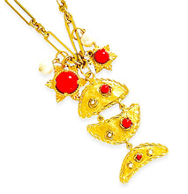 ONLY 1 LEFT!!! Pescare Medium Dangle Coral-Like Color Short Necklace