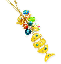 ONLY 1 LEFT!!! Pescare Multi Charm Multi Color & Glass Mix Long Necklace