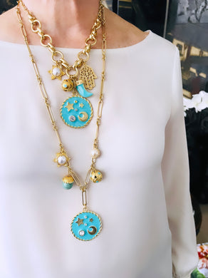 Long Necklace ONLY 🌟 Boheme Starry Night ✨ Turquoise ✨ Long Necklace 28”